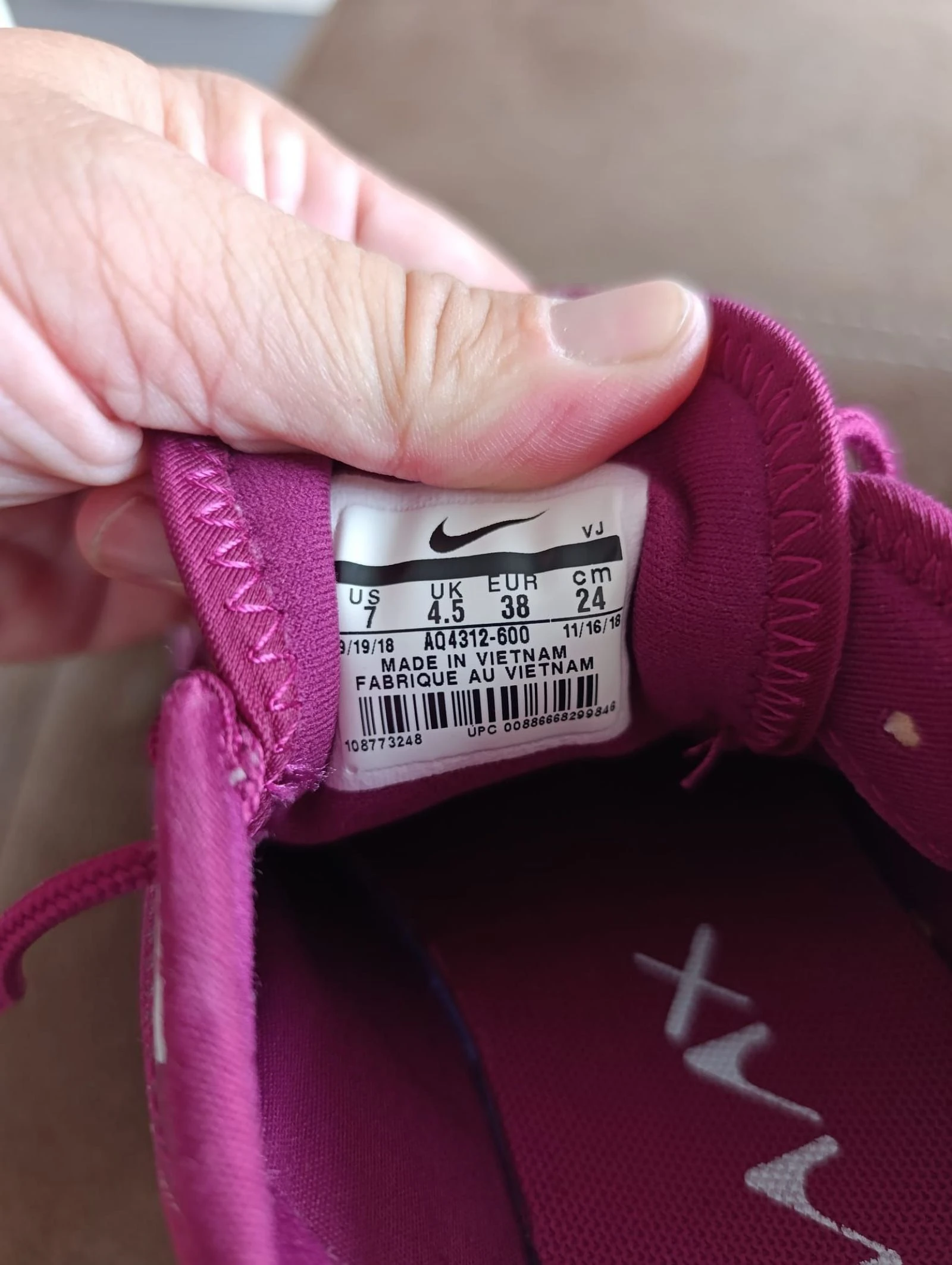 Chaussures Nike Air femme bordeaux taille 38 – photo 11
